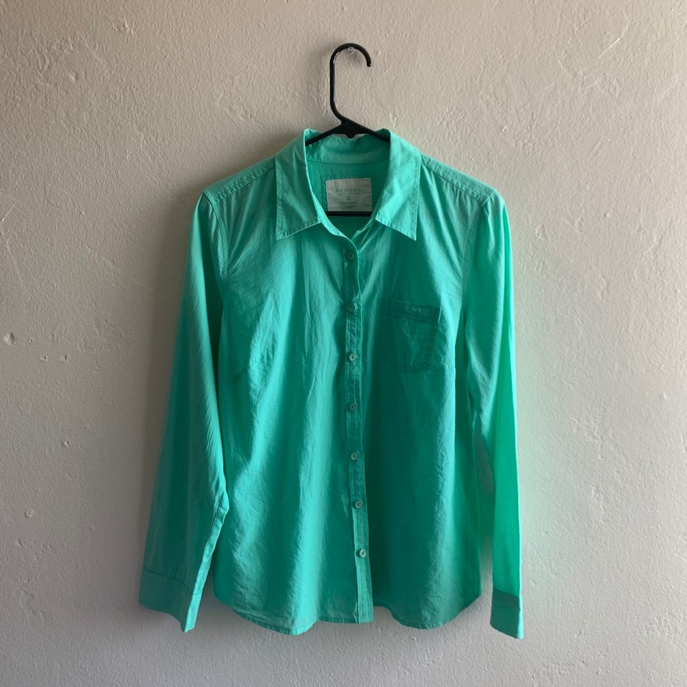 Sonoma Green Button up Top